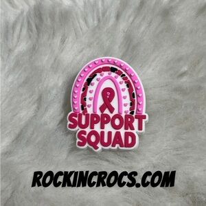 Breast Cancer Croc Charm